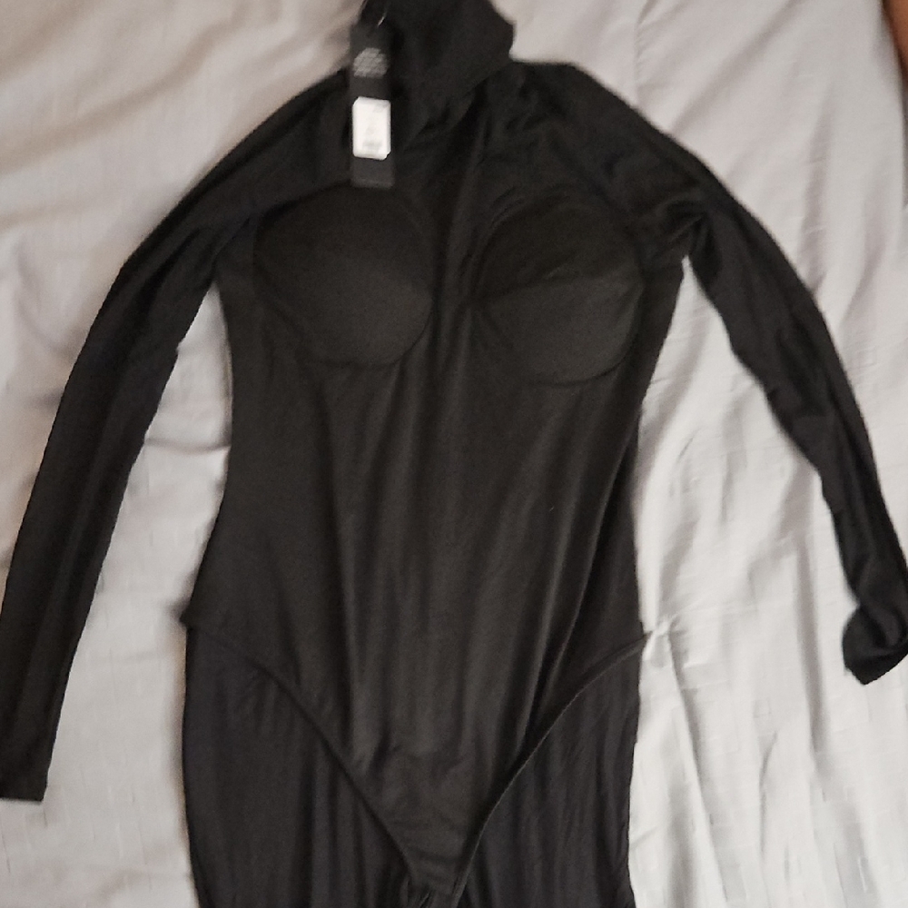 Fashion Nova Black Long Sleeve Bodysuit